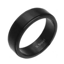 Load image into Gallery viewer, Stainless Steel Black Mens Band Ring