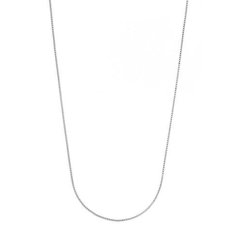 Sterling Silver 1mm Silicone Adjustable Box Chain