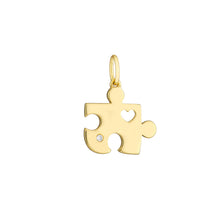 Load image into Gallery viewer, The Missing Piece With Diamond 14kt Gold Pendant Charm