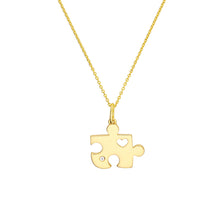 Load image into Gallery viewer, The Missing Piece With Diamond 14kt Gold Pendant Charm