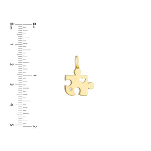 The Missing Piece With Diamond 14kt Gold Pendant Charm