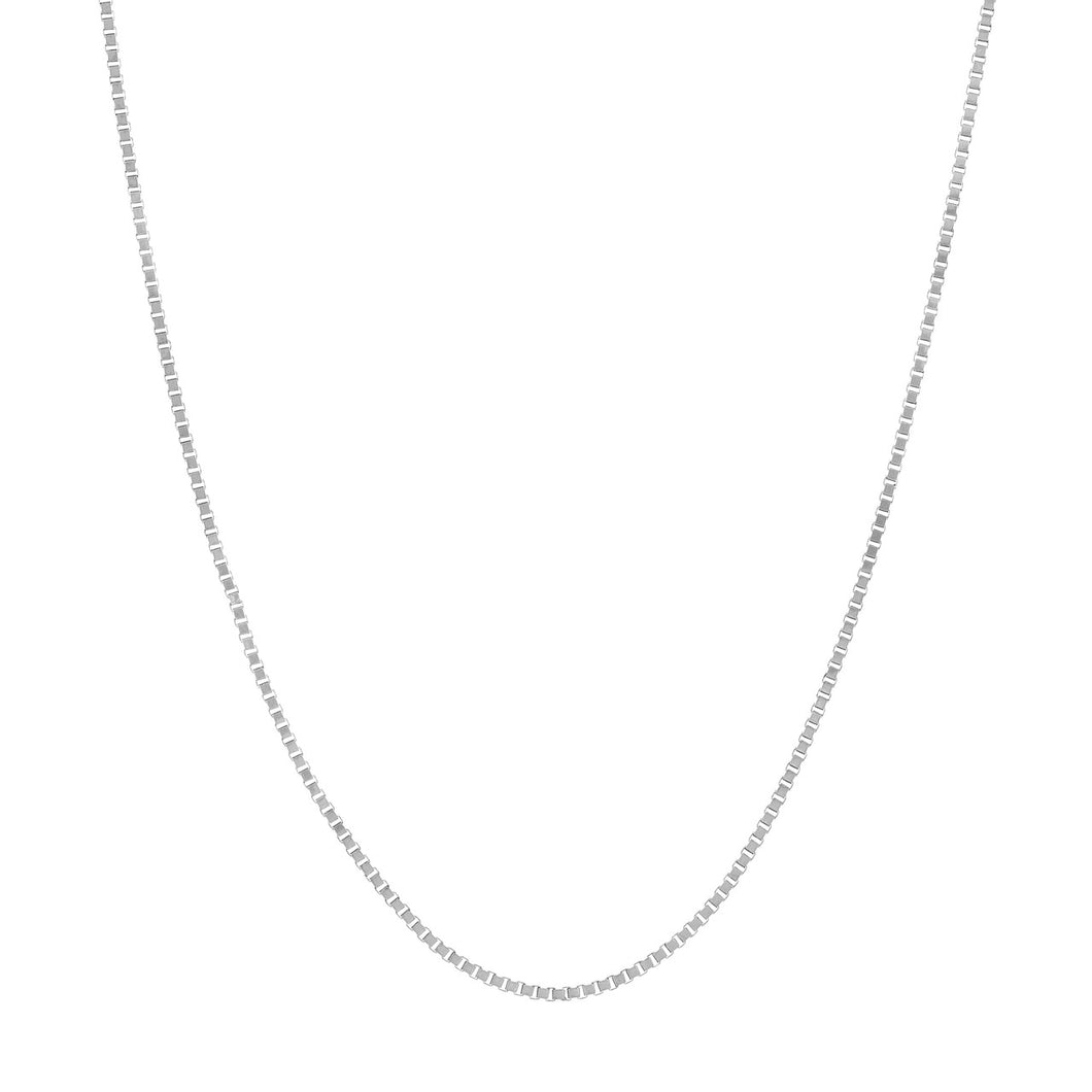 Sterling Silver 0.8mm Box Chain with Lobster Lock