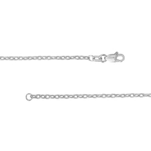 Sterling Silver 1.85mm Designer Rolo Chain with Lobster Lock