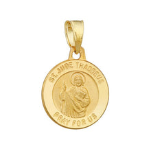 Load image into Gallery viewer, Small St. Jude Medal 14kt Gold Pendant Charm