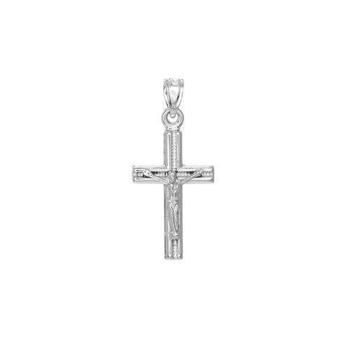 Textured Crucifix 14kt Gold Pendant