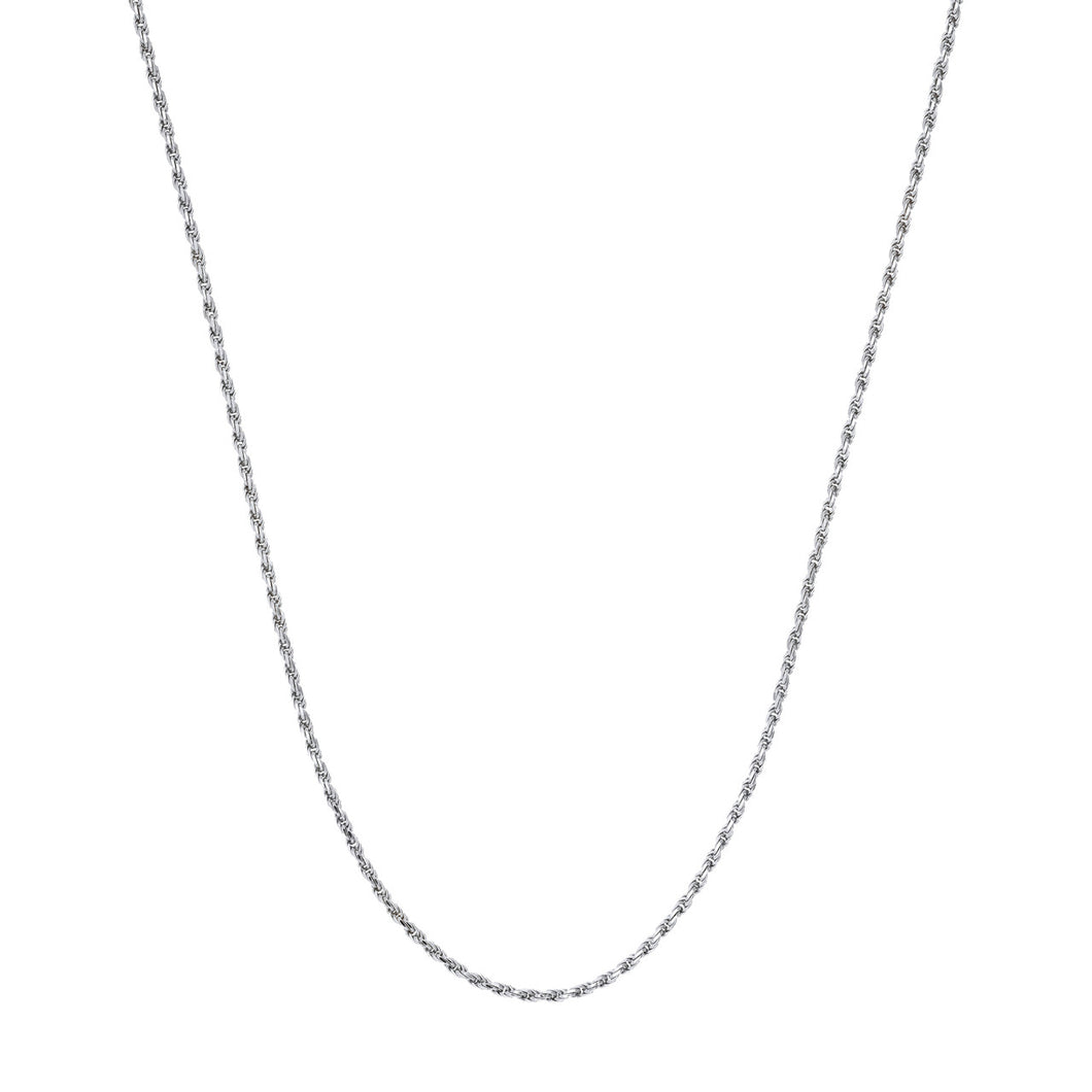 Sterling Silver Diamond Cut Rope Chain with Lobster Lock