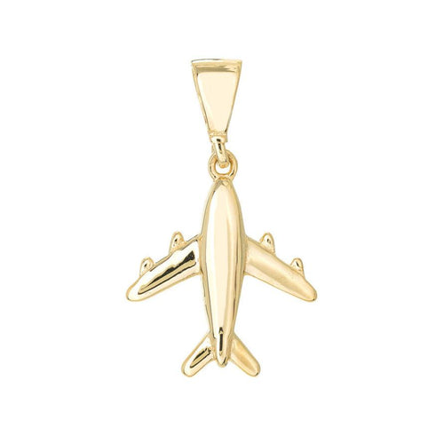 The Traveler Plane 14kt Gold Pendant Charm