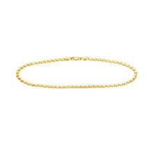 Load image into Gallery viewer, Mirror Heart Chain 14kt Gold Anklet