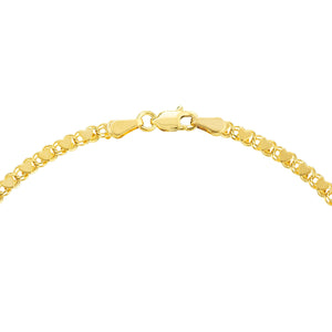 Mirror Heart Chain 14kt Gold Anklet