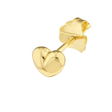 Load image into Gallery viewer, Puffy Heart Stud 14kt Gold Earrings