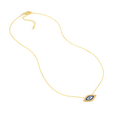 Load image into Gallery viewer, CZ-Lined Evil Eye Necklace