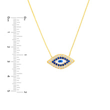 Load image into Gallery viewer, CZ-Lined Evil Eye Necklace