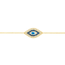 Load image into Gallery viewer, CZ-Lined Evil Eye Bracelet