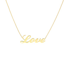 Load image into Gallery viewer, Cursive Love 14kt Gold Necklace