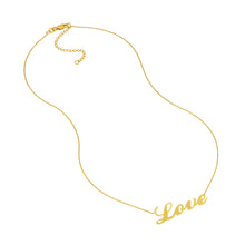 Load image into Gallery viewer, Cursive Love 14kt Gold Necklace