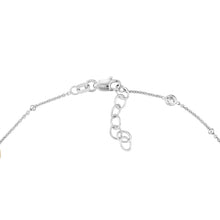 Load image into Gallery viewer, Adjustable Sterling Silver and Gold Plated Link with CZ Anklet 10&quot;