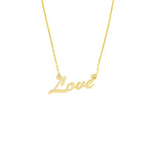 Load image into Gallery viewer, Script Say It With &quot;Love&quot; 14kt Gold Necklace