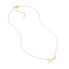 Load image into Gallery viewer, Script Say It With &quot;Love&quot; 14kt Gold Necklace