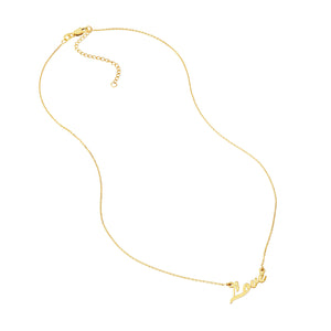 Script Say It With "Love" 14kt Gold Necklace