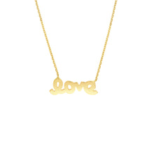 Load image into Gallery viewer, Mini Script Love 14kt Gold Necklace