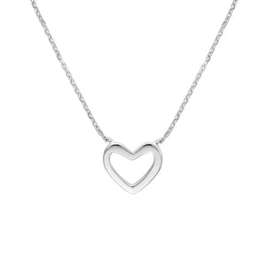 Mini Heart Necklace on Diamond-Cut Cable 14kt Gold Chain