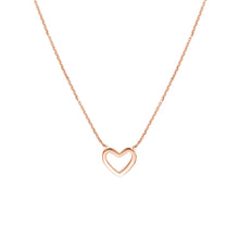 Load image into Gallery viewer, Mini Heart Necklace on Diamond-Cut Cable 14kt Gold Chain