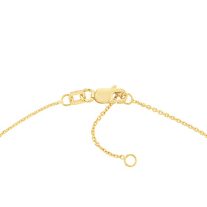 Open Heart Trio 14kt Gold Anklet