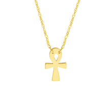 Load image into Gallery viewer, 14K Mini Christian Ankh Necklace