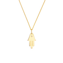 Load image into Gallery viewer, Hamsa Hand Charm with 1pt Diamond