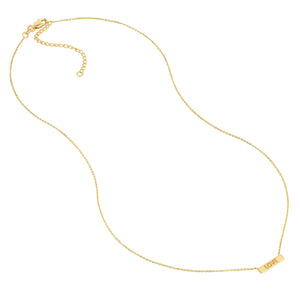 Mini Love Bar 14kt Gold Necklace