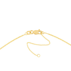 Diamond Drop Heart 14kt Gold Necklace