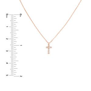 Mini Diamond Cross Necklace