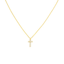 Load image into Gallery viewer, Mini Diamond Cross Necklace