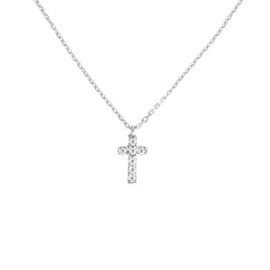 Mini Diamond Cross Necklace