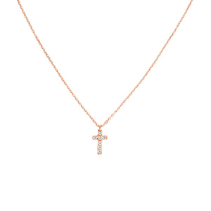 Mini Diamond Cross Necklace