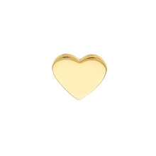 Load image into Gallery viewer, Flat Heart Stud Gold Earrings