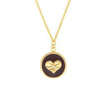 Load image into Gallery viewer, I See Red Heart Medallion 14kt Gold Necklace