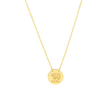 Load image into Gallery viewer, Etched Mama Bear Mini Disc Necklace