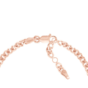 "Love" on Curb Chain 14kt Gold Bracelet