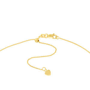 Love Plate on Curb Chain 14kt Gold Choker