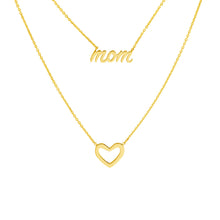 Load image into Gallery viewer, Mom and Heart Duet Necklace