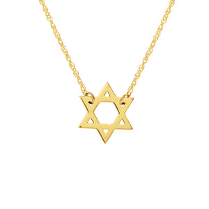 14K Mini Star Of David 14kt Gold Necklace