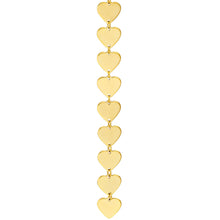 Load image into Gallery viewer, Heart-Link Chain 14kt Gold Earrings