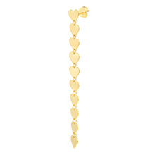 Load image into Gallery viewer, Heart-Link Chain 14kt Gold Earrings