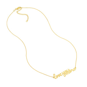 "Love You More" 14kt Gold Necklace