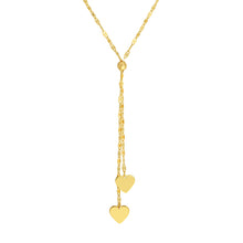 Load image into Gallery viewer, Sweet Heart Lariat 14kt Gold Necklace