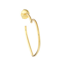 Load image into Gallery viewer, Open Heart Hoop 14kt Gold Earrings