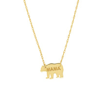 Load image into Gallery viewer, Mama Bear Necklace 14kt Gold