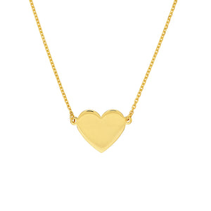 Simple Flat Heart Adjustable Necklace