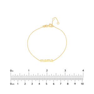 Mama Nameplate 14kt Gold Bracelet